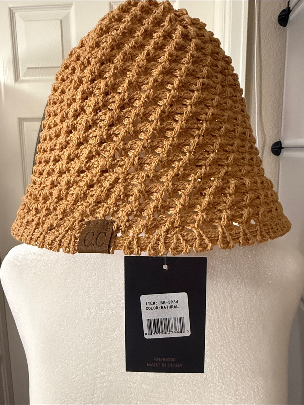 C.C Crochet Beanie in Natural Tan